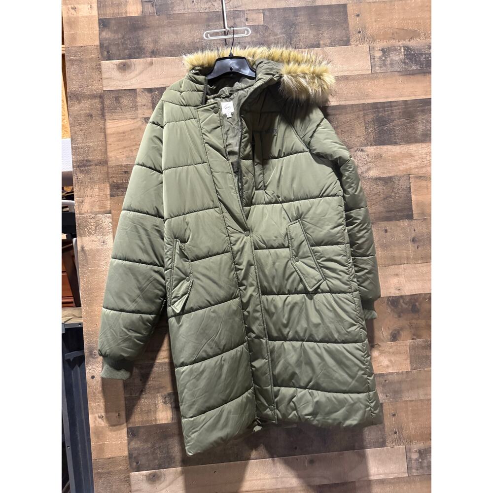 Vans- Green- Long Puffer Coat- Size XL W